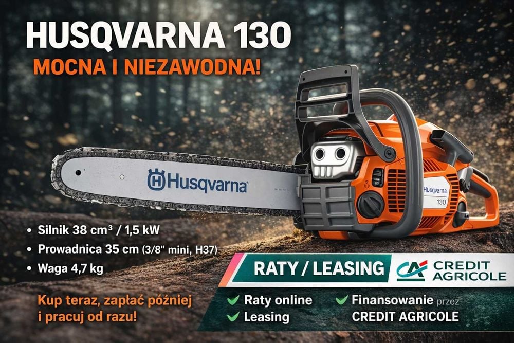 Husqvarna 130 – solidna pilarka spalinowa 1,5 kW 35 cm (14")