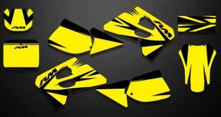 Okleina Naklejki Folia Suzuki RM125cc RM250cc 1993r- 1995r RÓŻNE WZORY