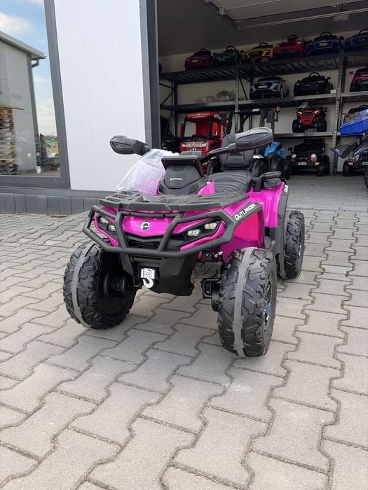 Quad na akumulator Can-Am 24V 7Ah Outlander ATV 4x200W Miękkie koła Barbie Pink