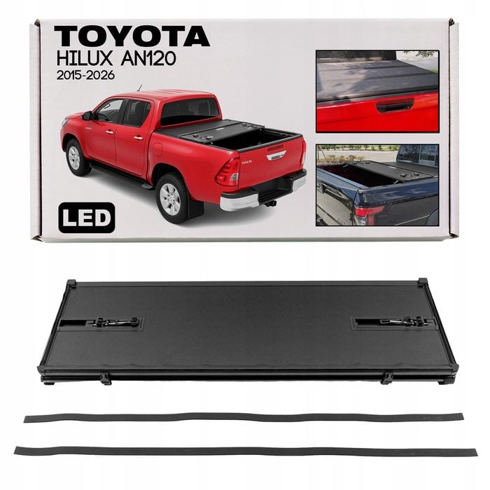 toyota hilux viii an120 2015-2026 twarda składana pokrywa paki z led