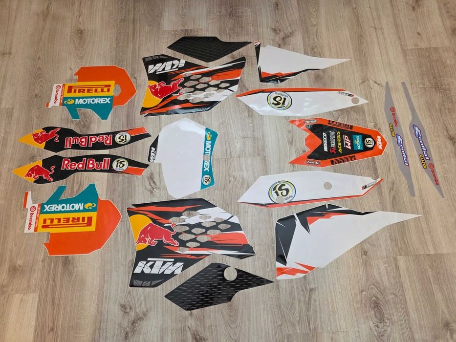 Okleina grafika KTM sx sxf exc excf 125 / 250 / 450 r. 07-10 gruba !