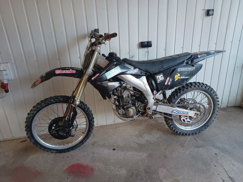 Honda crf 450 cała na części rama plastiki głowica kartery gaźnik wał