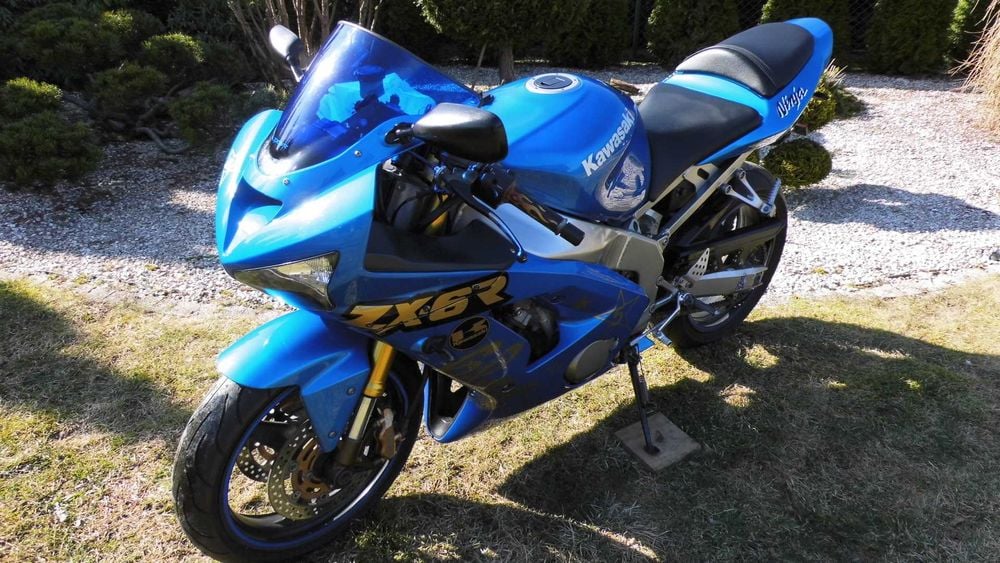 Kawasaki ZX6R 636B Ninja, niebieski metallik, STAN IDEALNY