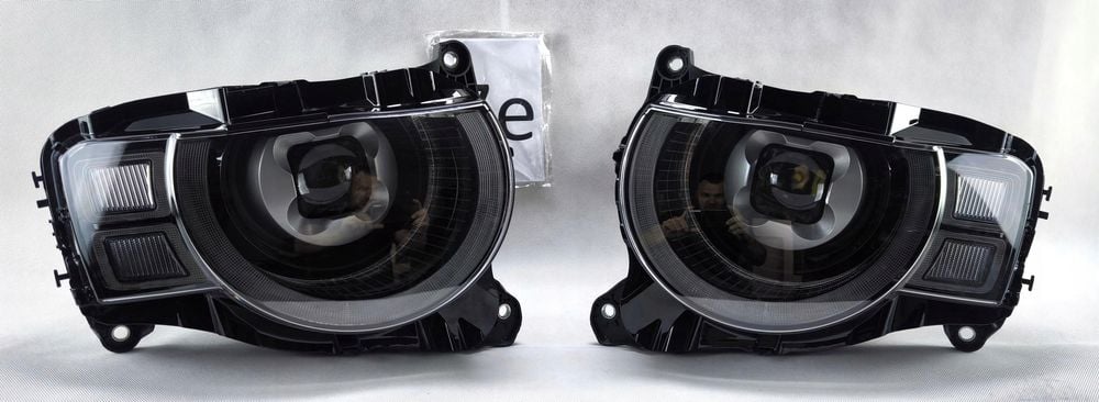land rover defender ii full led lewy prawy reflektor lampa komplet