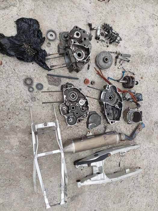 Husqvarna te 450 kartery skrzynia sprzęgło gaźnik wał wydech silnik