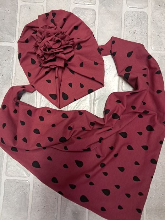 Turban chusta komplet wiosenny