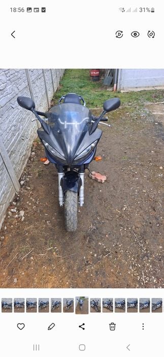 Yamaha fz6 s  fotel lampa przód zbiórka paliwa