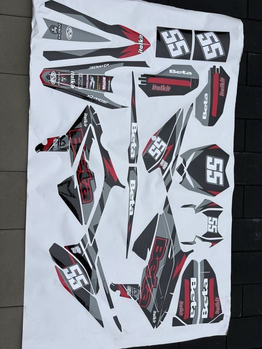 Okleina Beta RR 125 Nowy model Naklejki Beta 125 zestaw naklejek