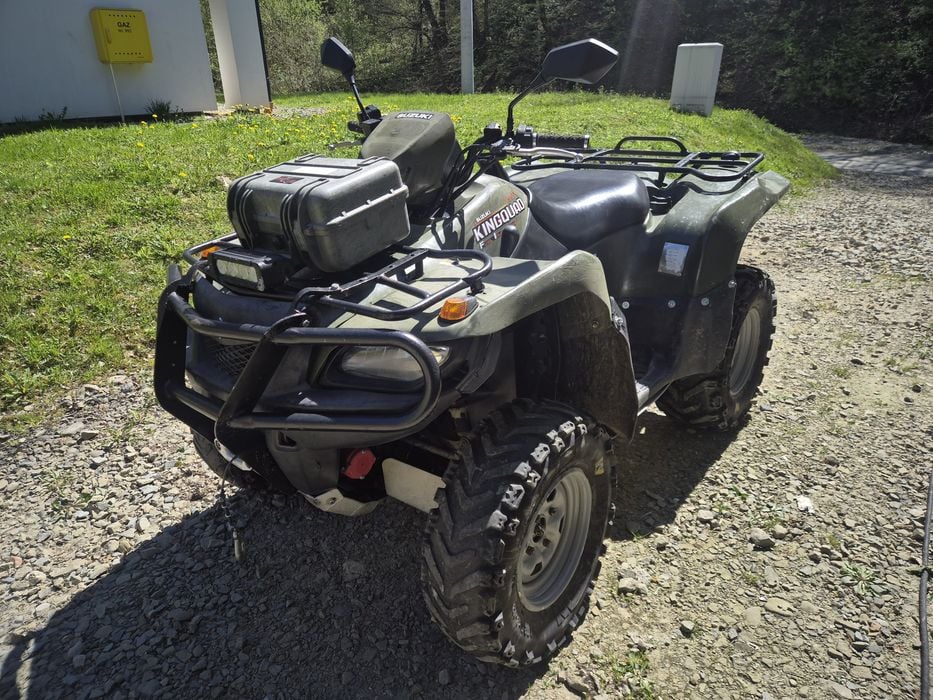 Suzuki Kingquad 750 pług Wyciagarka hak 4x4