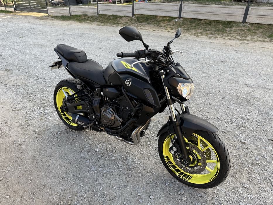 Yamaha MT07 Fluo 2018 A2 35kW Arrow Bagster Niski przebieg Transport