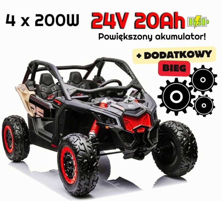 Samochód BUGGY CAN-AM MAVERICK + DODATKOWY BIEG auto na akumulator