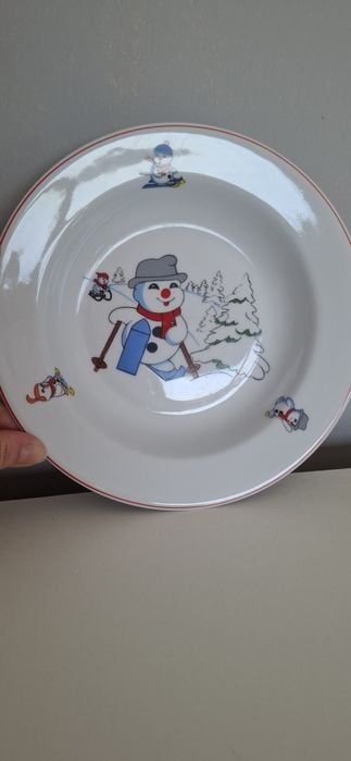 talerz Lubiana z bałwankiem