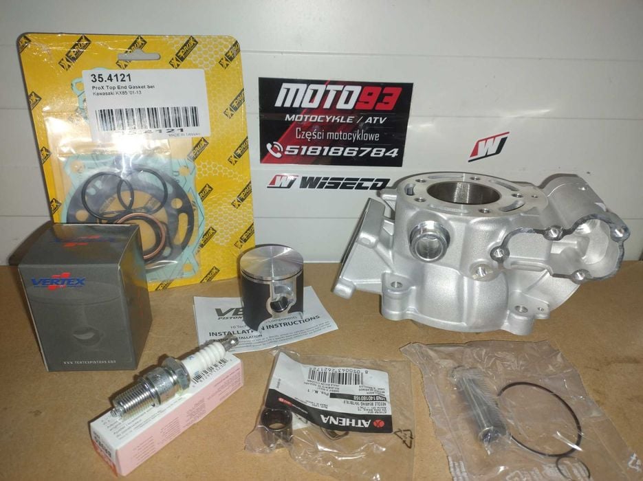 Kawasaki kx 85 rok 01-13 zestaw naprawczy góry silnika tłok VERTEX