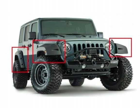 JEEP WRANGLER JK poszerzenia nadkoli