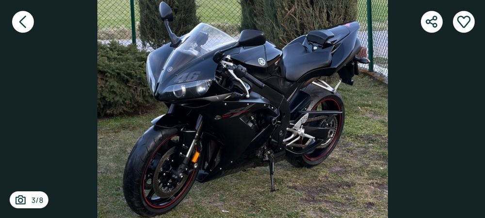 Yamaha r1 1000. Cała na części. Kompletna.