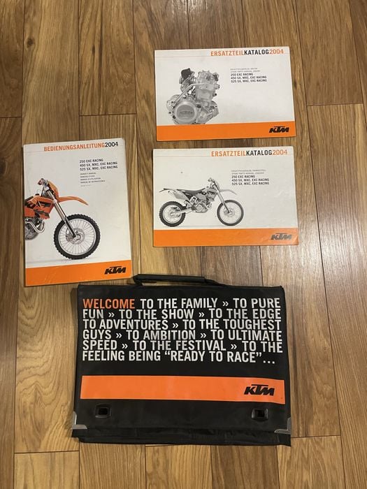 Manual serwisówka teczka torba KTM EXC SX MXC 250 , 450,  525  2004 WP