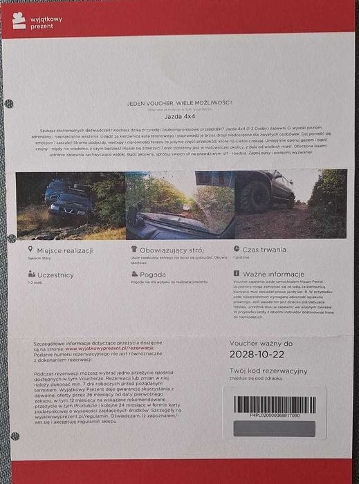 Jazda 4x4 (60 minut), Warszawa (okolice) - 250 zł zamiast 374 zł