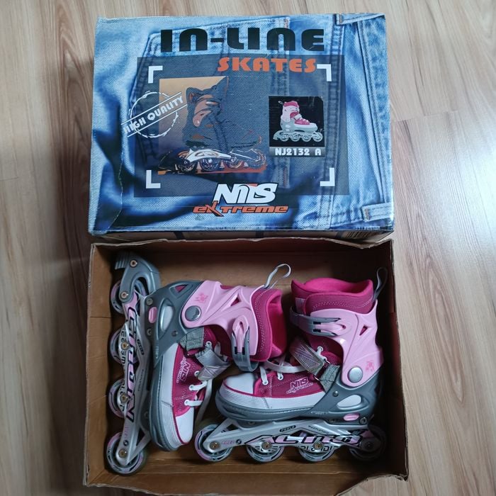 Nils Extrême rolki regulowane 37-40 ABEC 5 trampki różowe