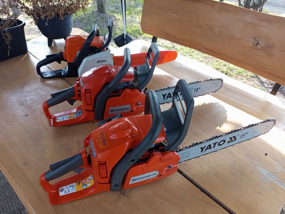 Piła Husqvarna 435 , Stihl ma 170.