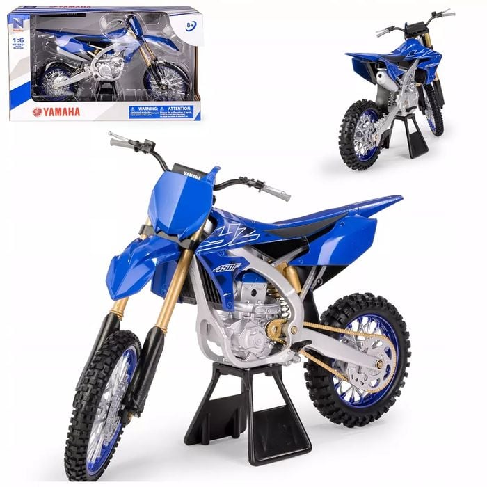 YAMAHA YZ450F 2022 MODEL SKALA 1:6 METALOWY MOTOR MOTOCYKL NEW RAY. New Ray. Nowy Produkt