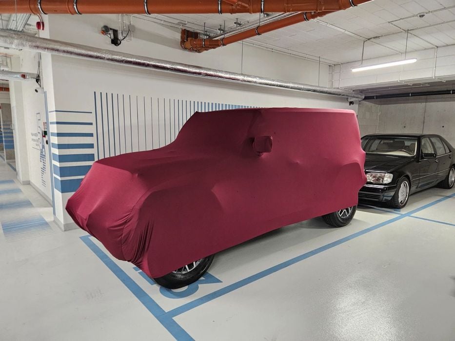 Pokrowiec plandeka premium Jeep Wrangler na cały samochód bordowy