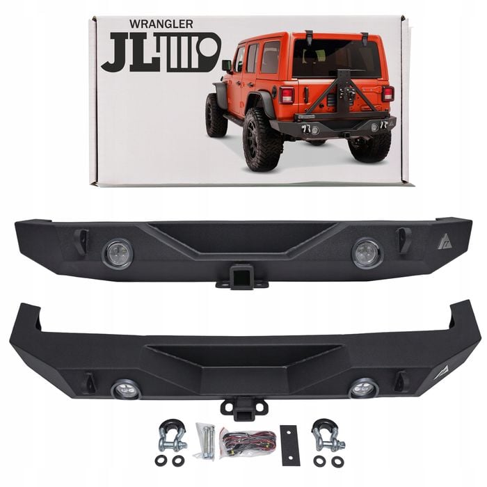 zderzak tylny szeroki paramount ze światlami led 12w jeep wrangler jl 2018+