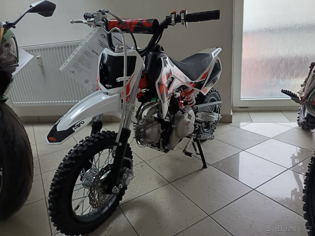 KAYO pitbike TS 90 12"/10" el. startér černo-oranžovo-bílá