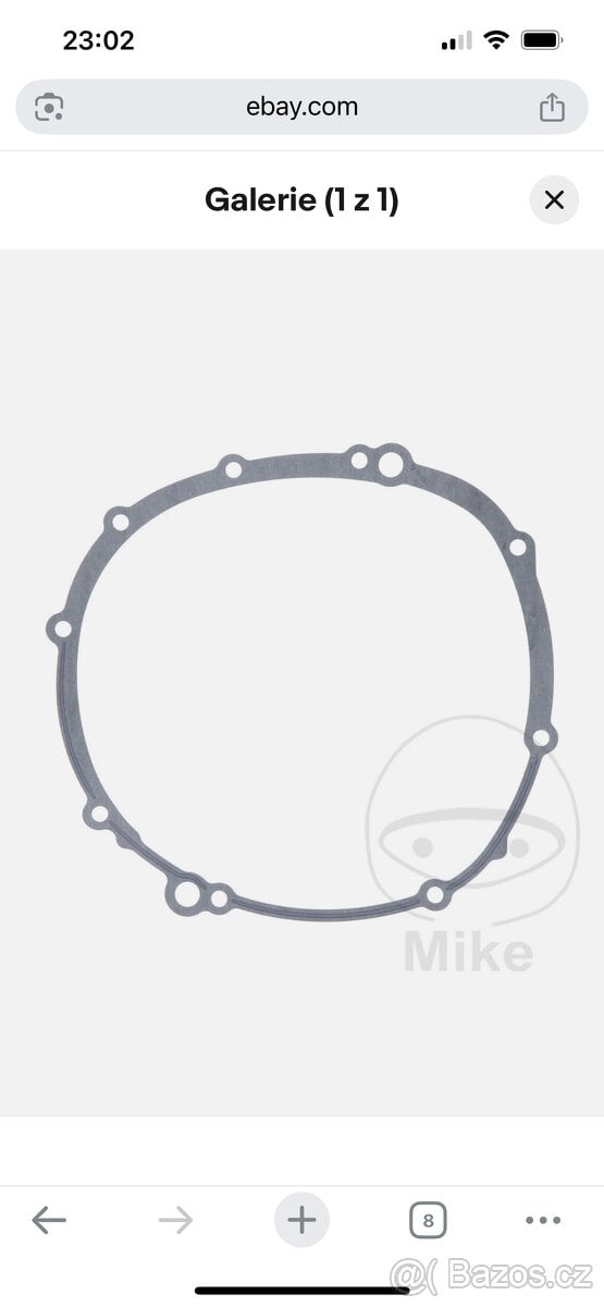 BMW S1000RR těsnění spojky