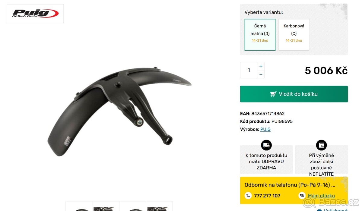 Zadní blatník Puig Triumph TIGER EXPLORER