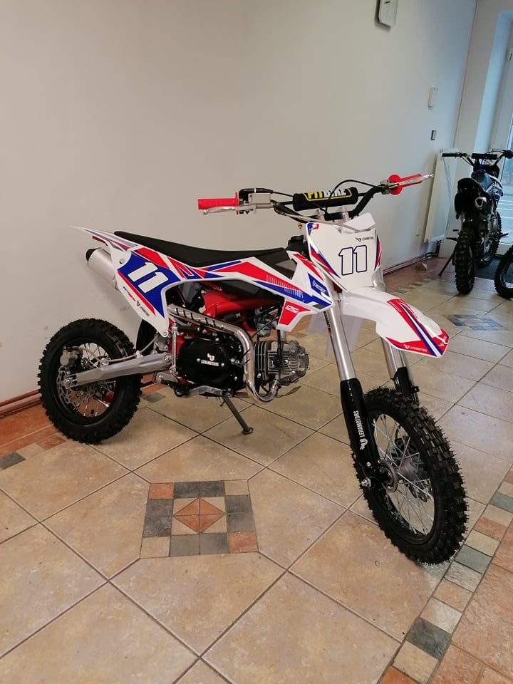 Pitbike Shark 125ccm 17x14 červená