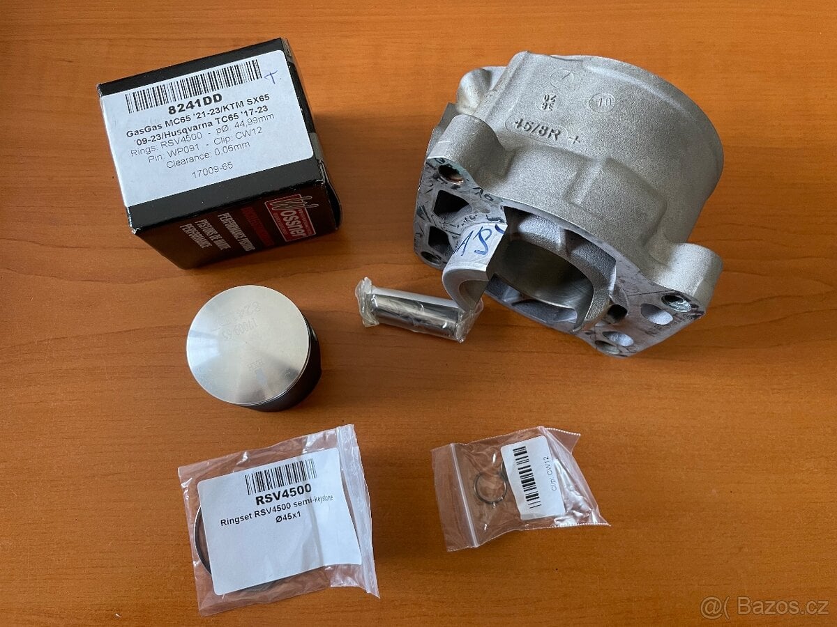 Prodám válec KTM SX65 s pístní sadou Wossner