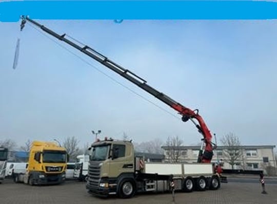 Scania R450L-8x4–Valník+HR-Fassi F 660 RA 2.28 HE + naviják