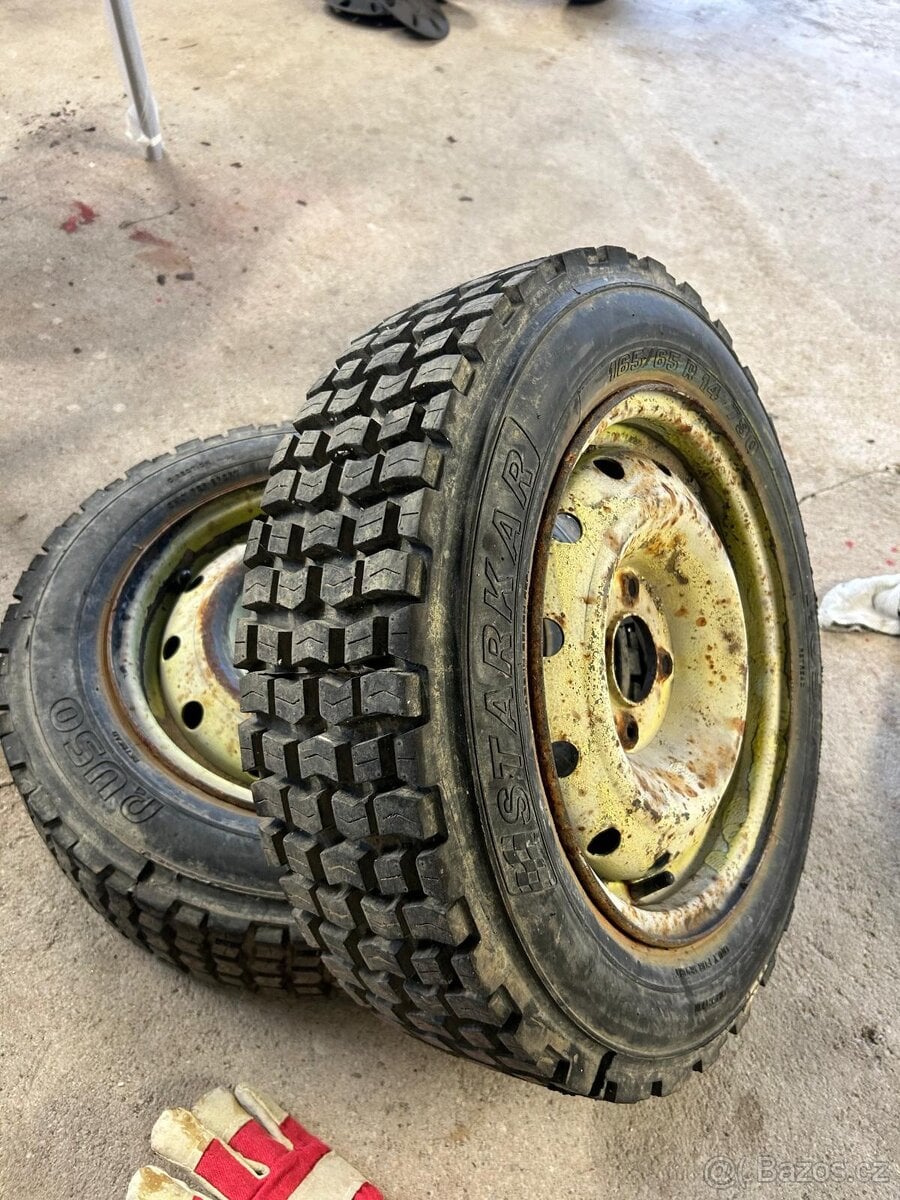 Plechové disky 4x108 s offroad pneu 165/65/R14