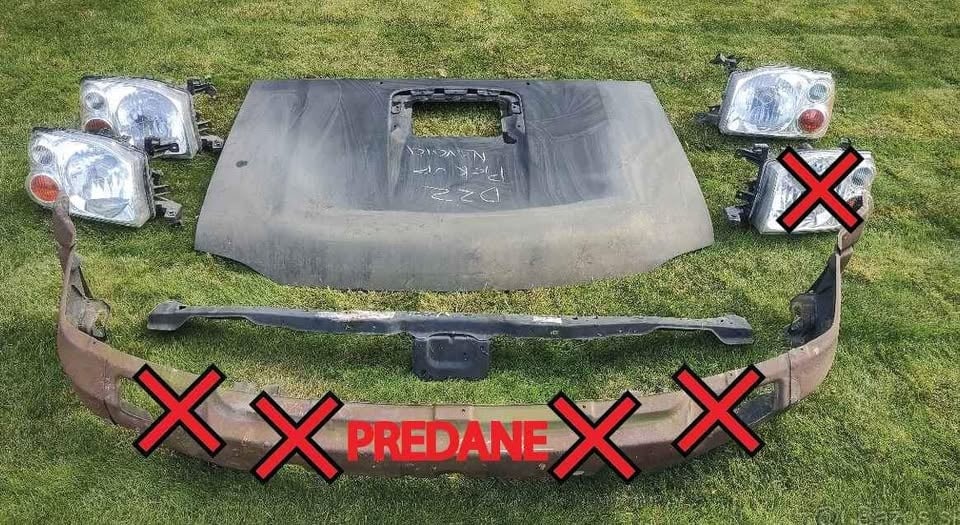 Nissan Pick-up Navara II D22 NP300 - kapota svetlo celo čelo