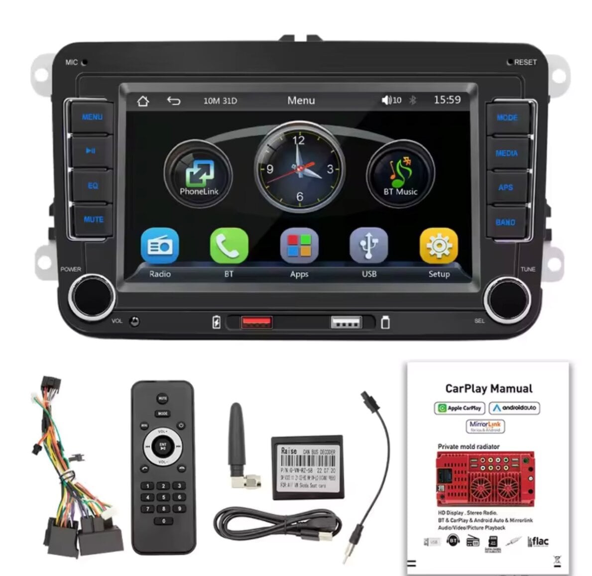 Nové autoradio radio pro Škoda Seat VW