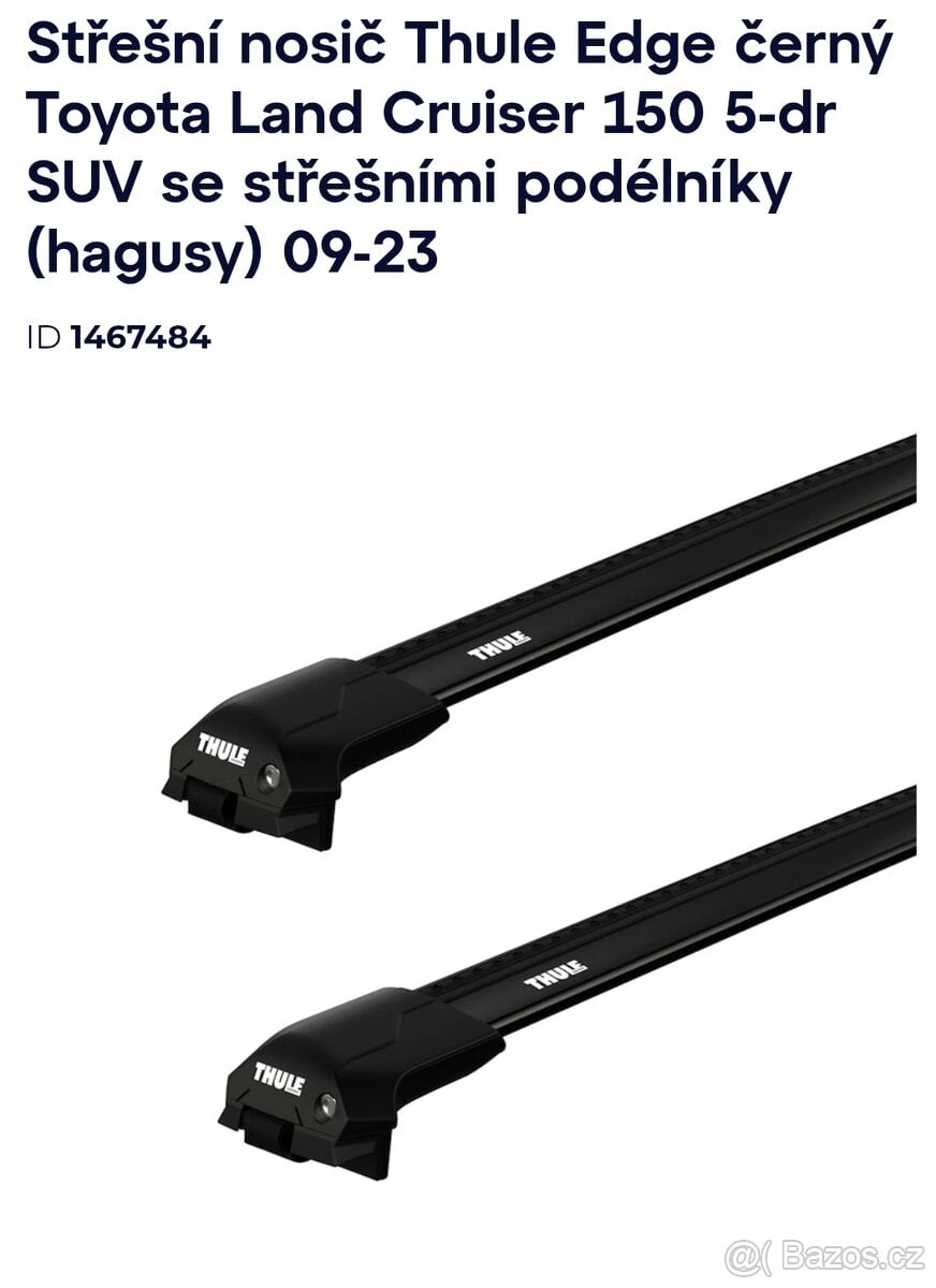 Příčníky Thule černé pro Toyota Land Cruiser 150