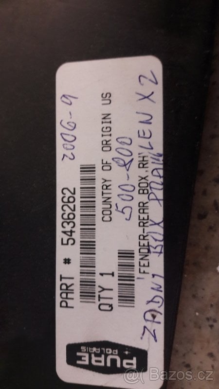 Polaris X2 - plastové diely + aj iné