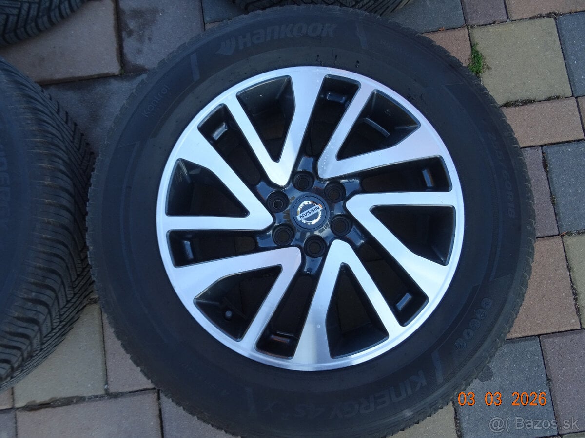 Aludisky s pneu originál - NISSAN NAVARA, 255/60-R18.