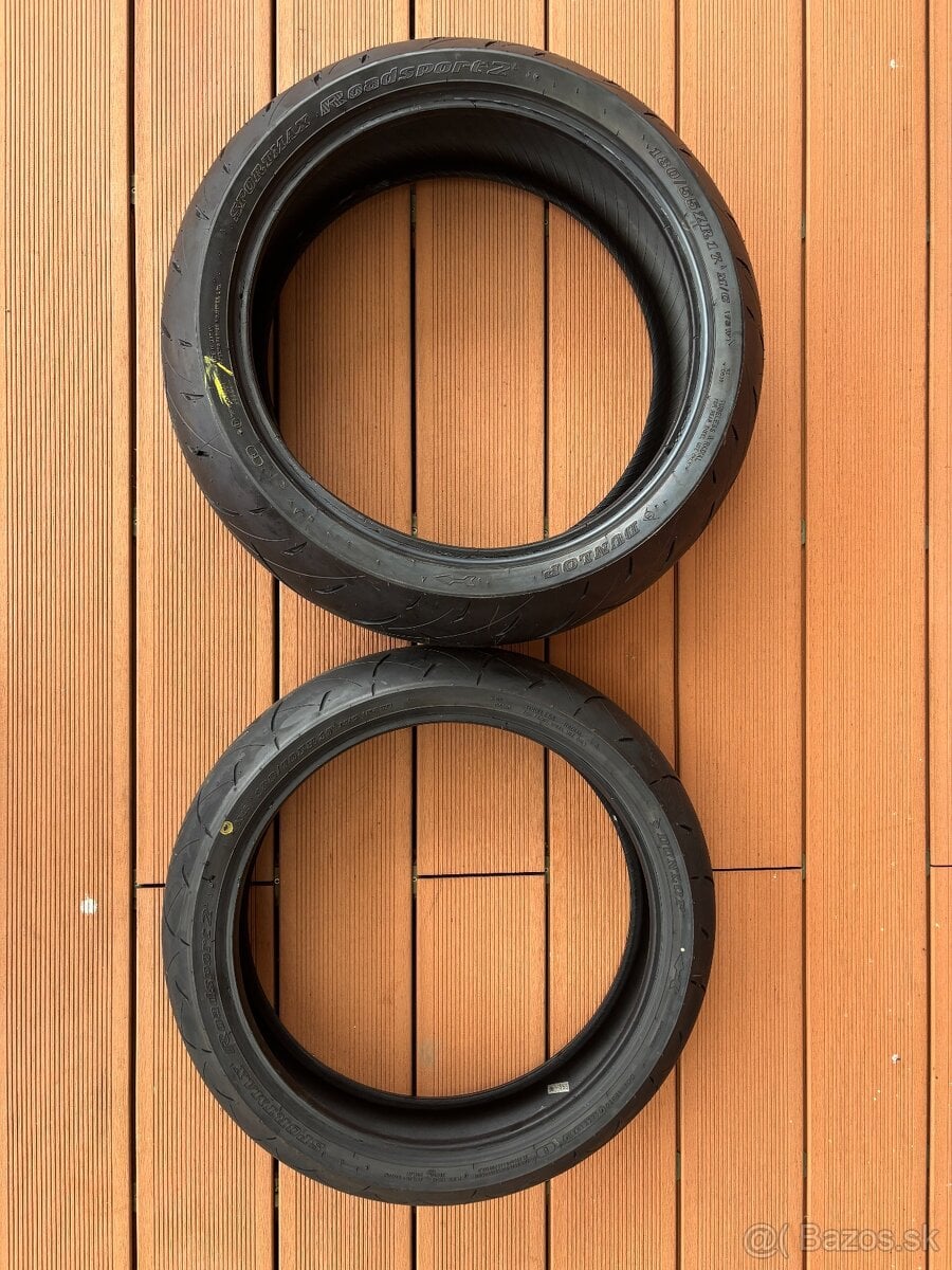 Predám novú sadu pneu Dunlop Sportmax Roadsport 2 (120/70 &