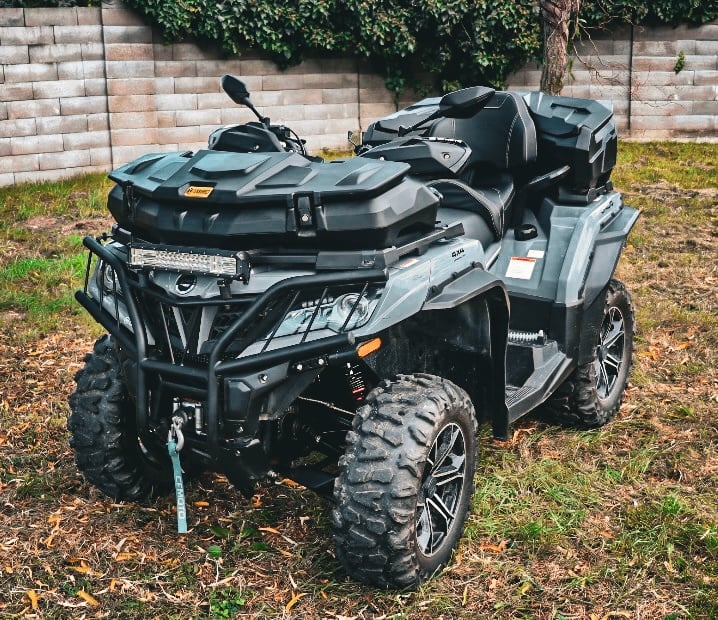 CFMOTO 850XC + radlica na sneh,3x kufor, plachta, alarm...