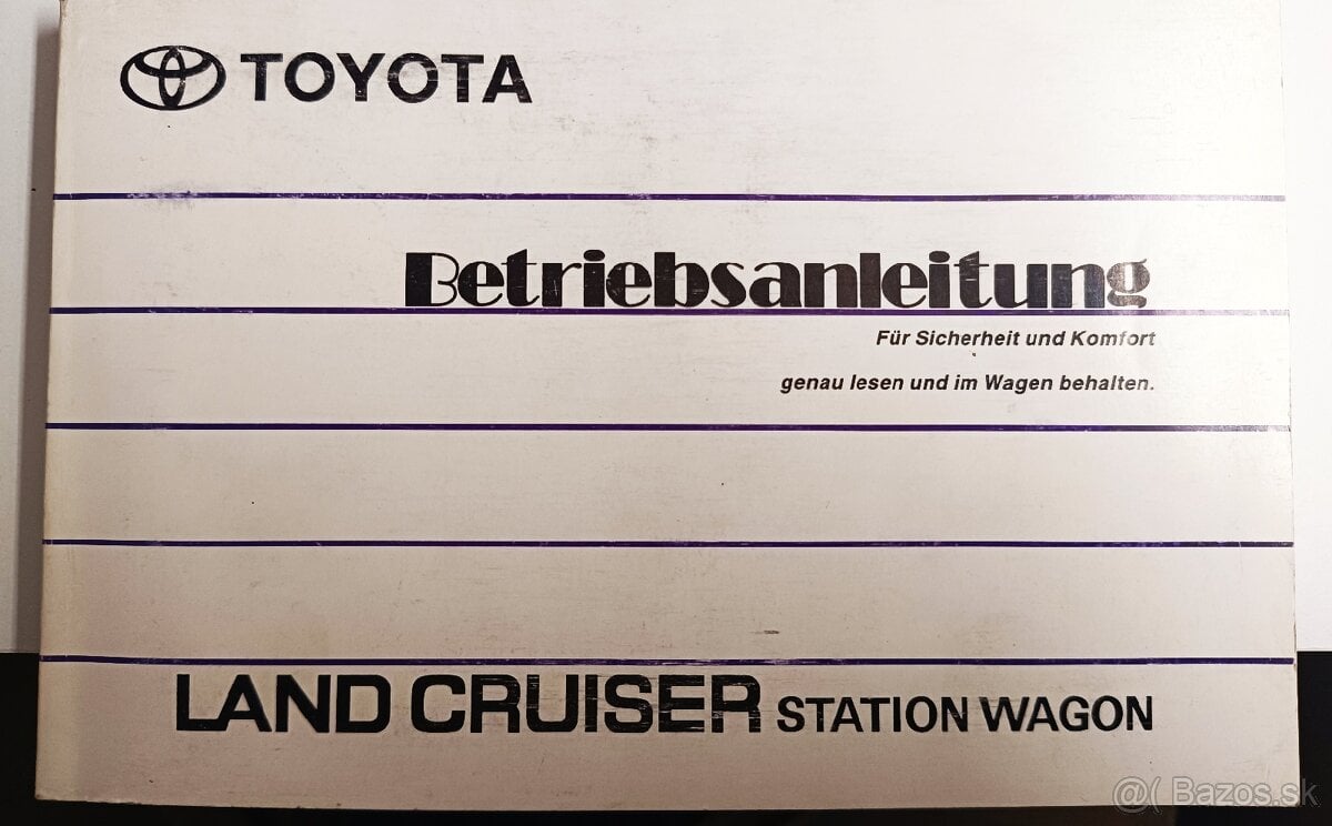 Toyota Landcruiser J100 DE / IT používateľská prirucka