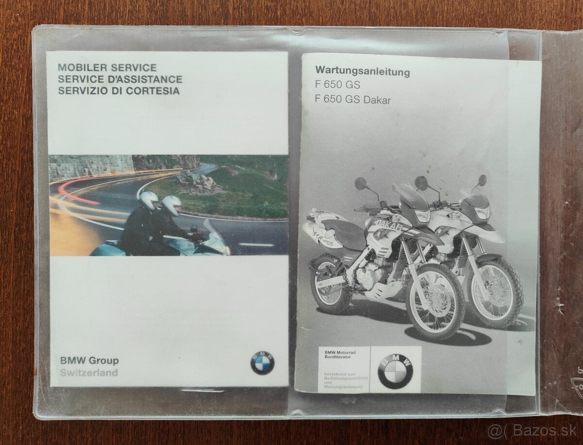 BMW GS 650 návody a papiere