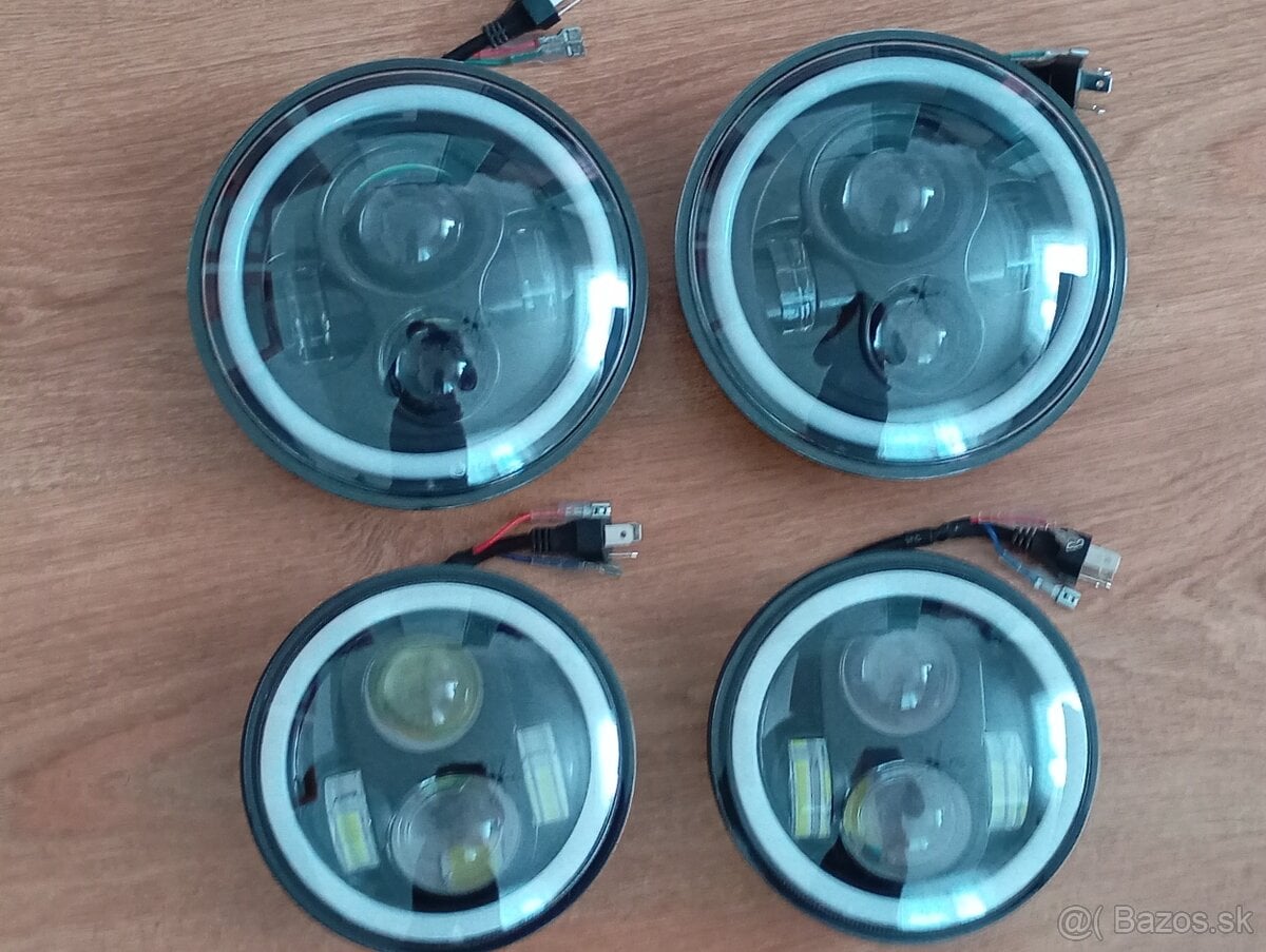 Nové Predné LED svetlá okrúhle 143mm a 178mm