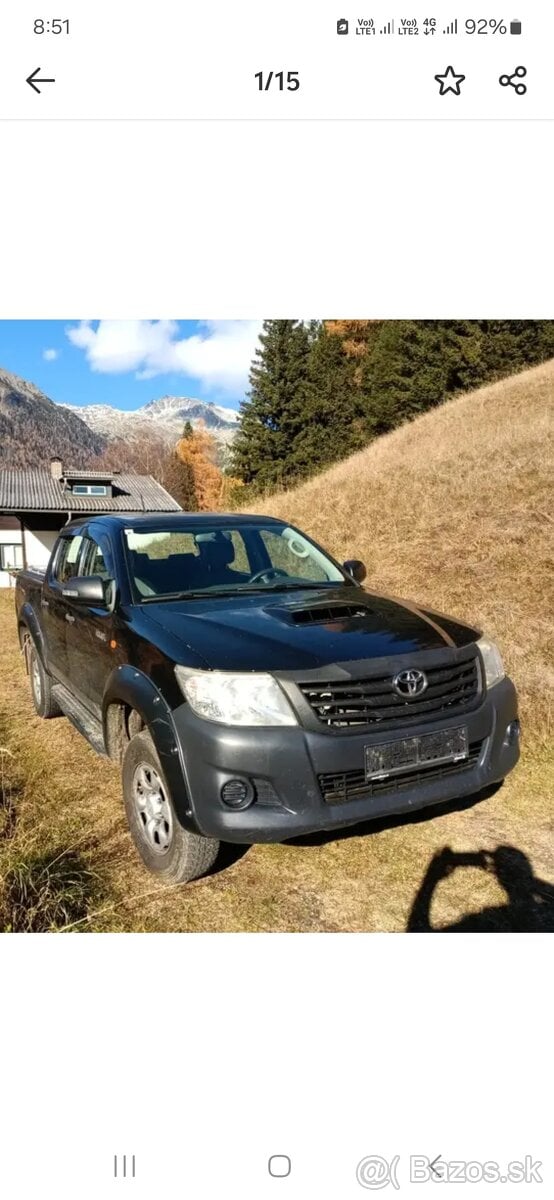 TOYOTA HILUX 2,5 DIESEL 4X4 UZÁVIERKU MA