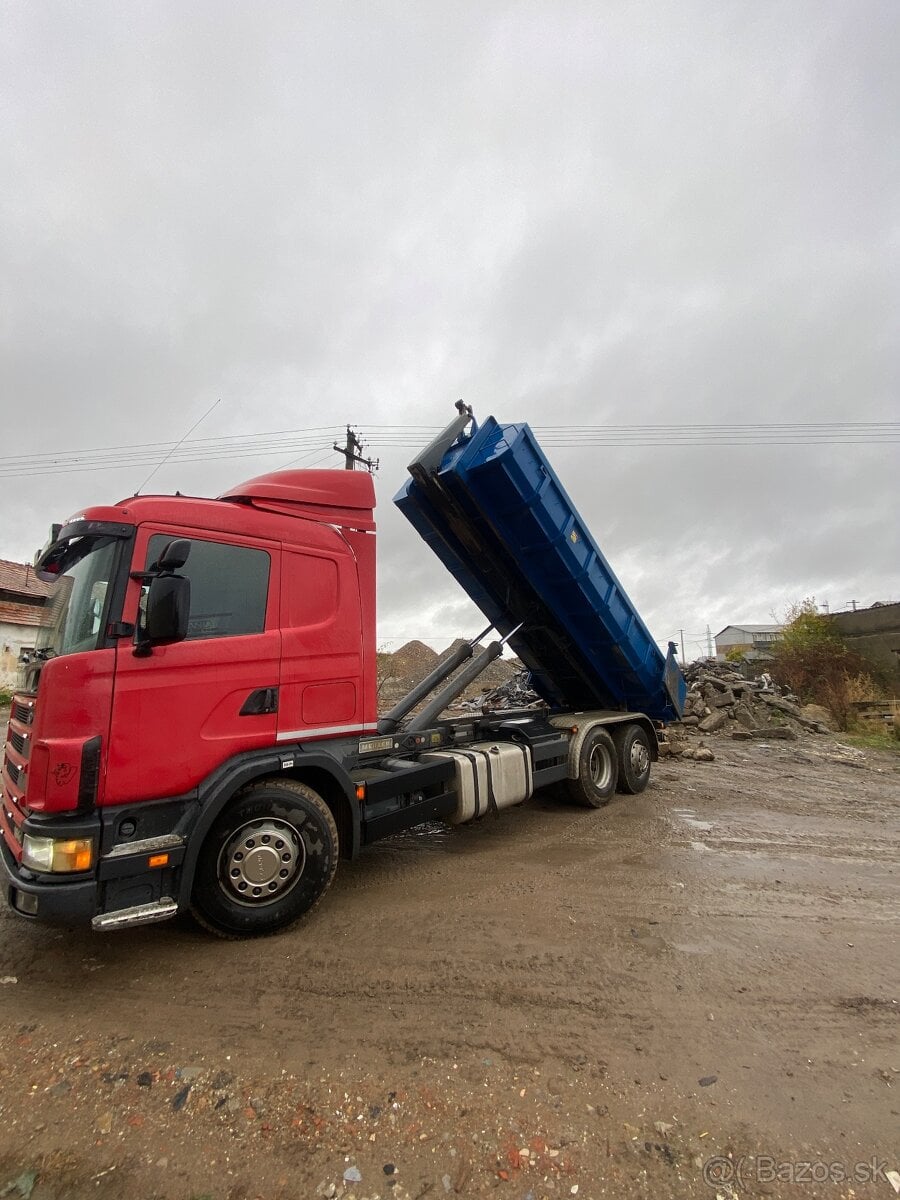 Scania V8 480 hakovy nosic kontajnerov