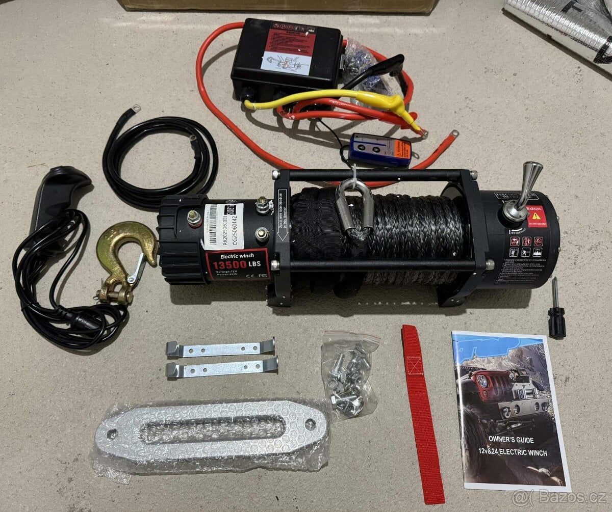 Prodám NOVÝ profi elektrický naviják VEVOR 12V 13500lbs