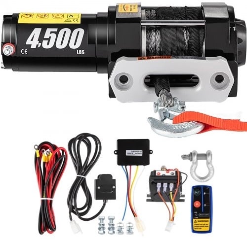 Nový naviják 2045kg / 4500 lbs + syntetické lano