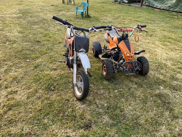 Dětská čtyřkolka a motorka