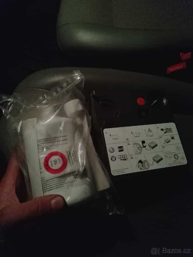 Oprava pneu gel s kompresorem VW