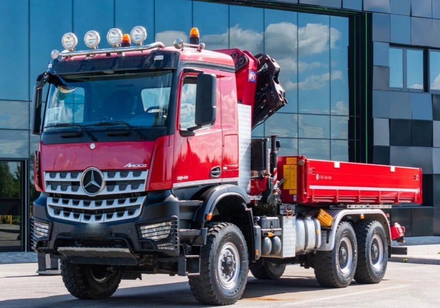 Mercedes-Benz AROCS 3345-6x6–Sklápěč/Valník + HR-HMF 3220 K